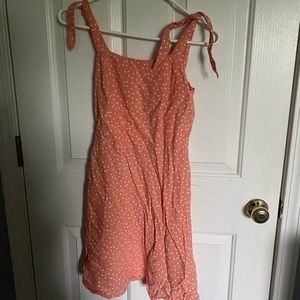 Pink and White Polka Dot Dress